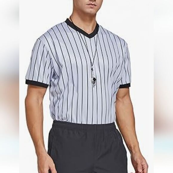 NWT Men's Referee Shirt V-Neck Performance Official - Picture 1 of 4